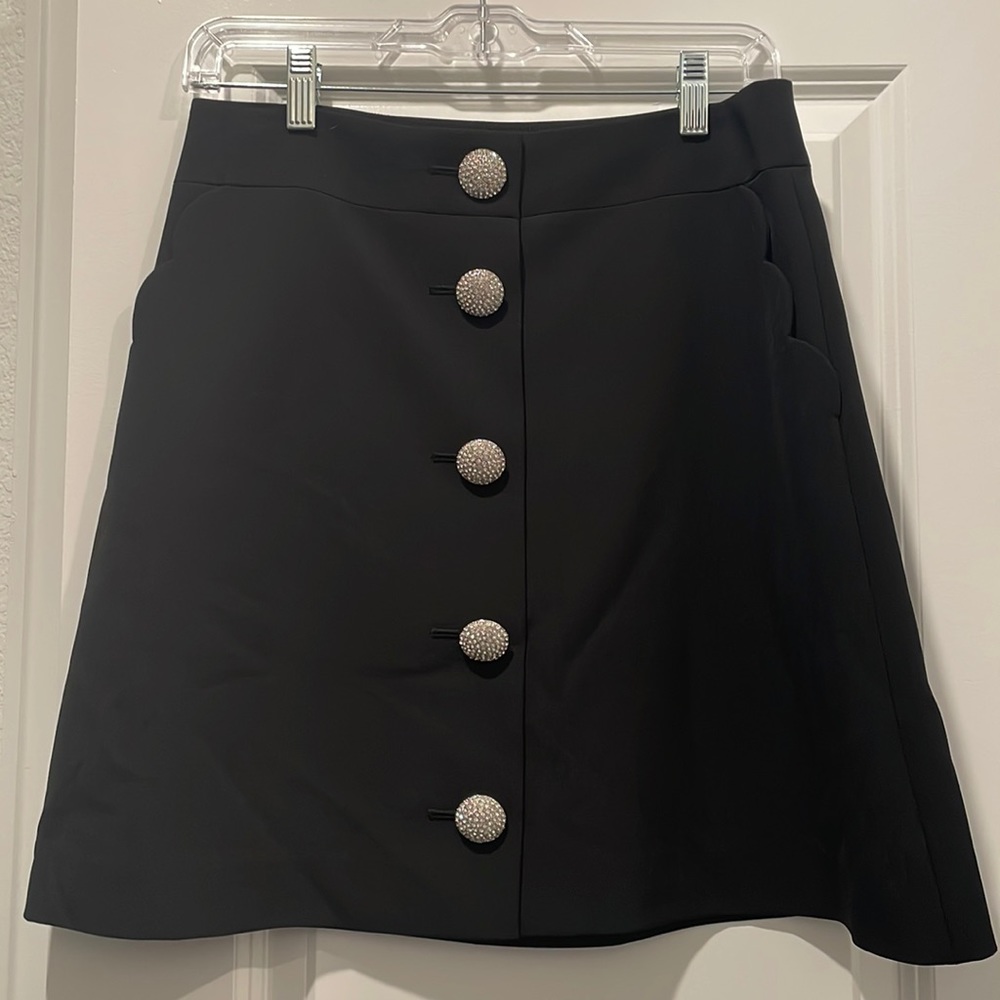 Kate spade black scallop pocket skirt NWT
